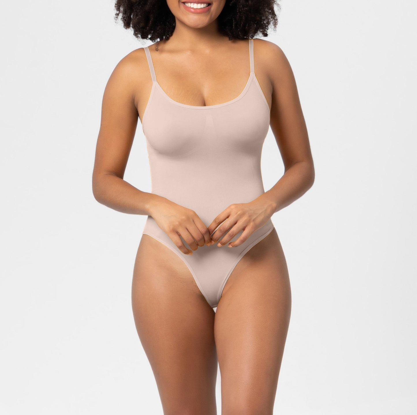 Knitted Casual Thong Bodysuit
