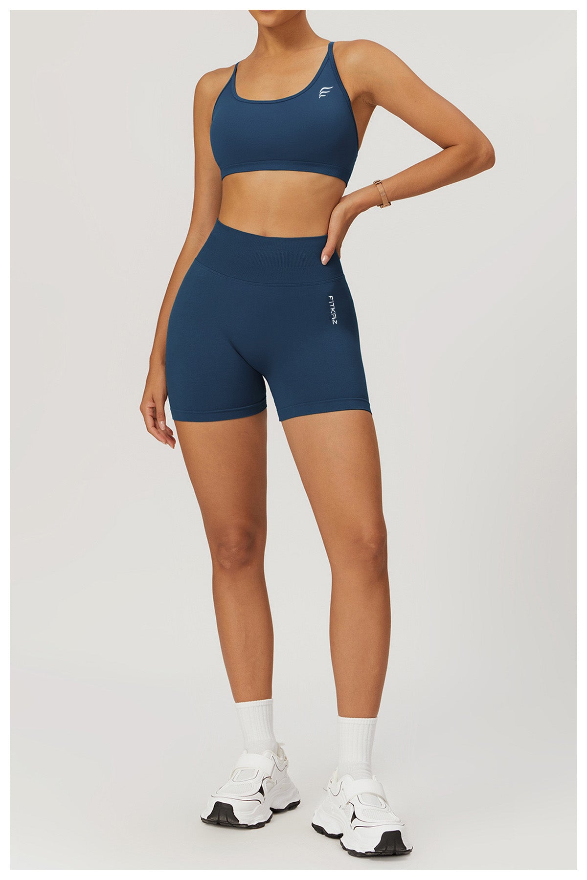 Seamless Knitted Star Crossed Back Beauty Sports Bra