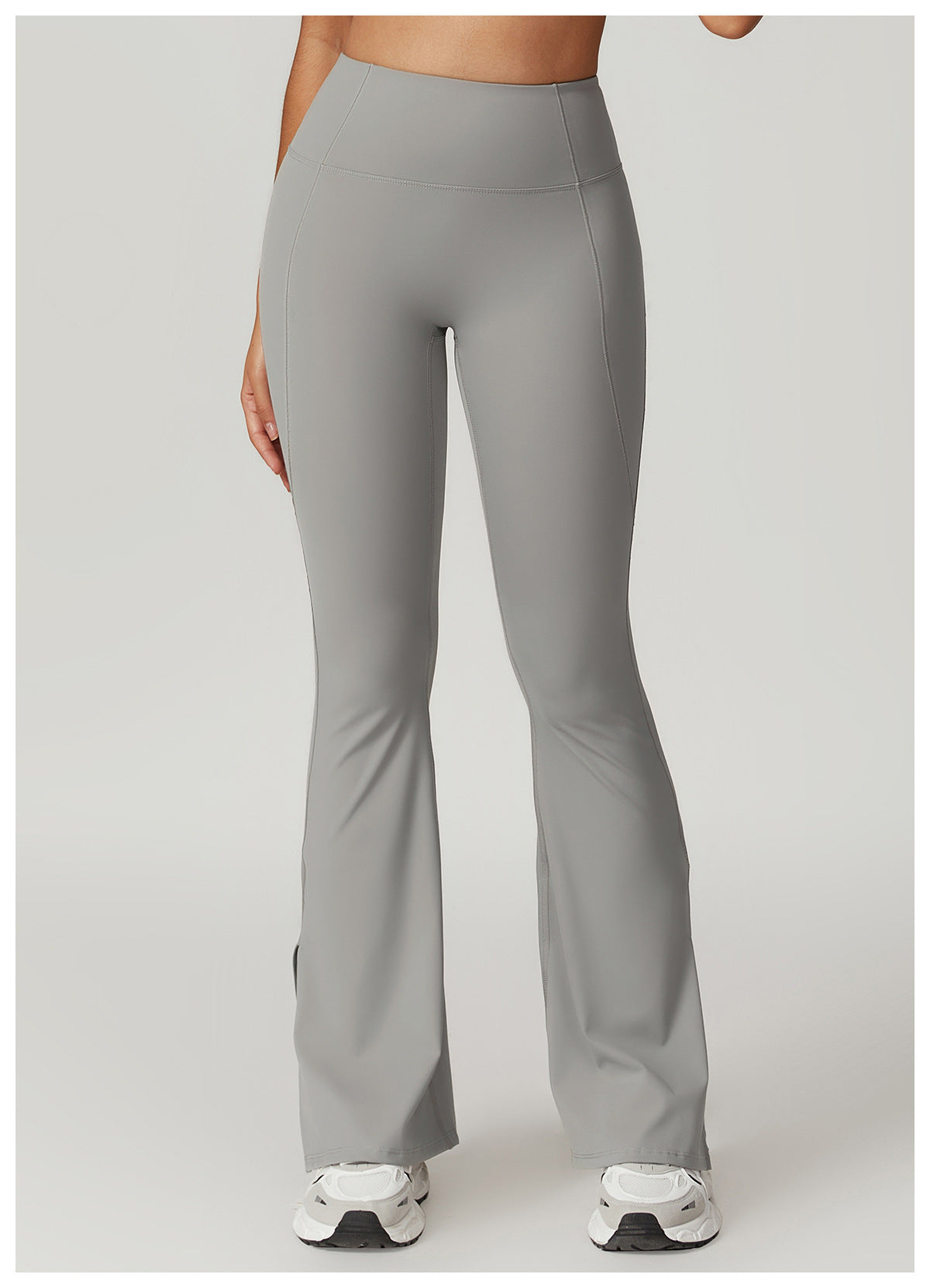 High Waist Casual Splicing Cloudy Touch Boot Cut Sports Pants