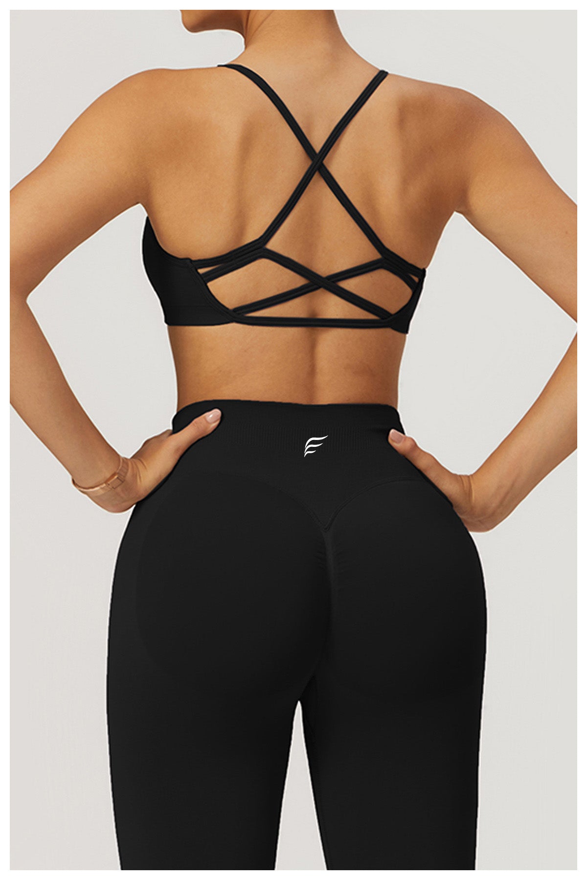 Seamless Knitted Star Crossed Back Beauty Sports Bra
