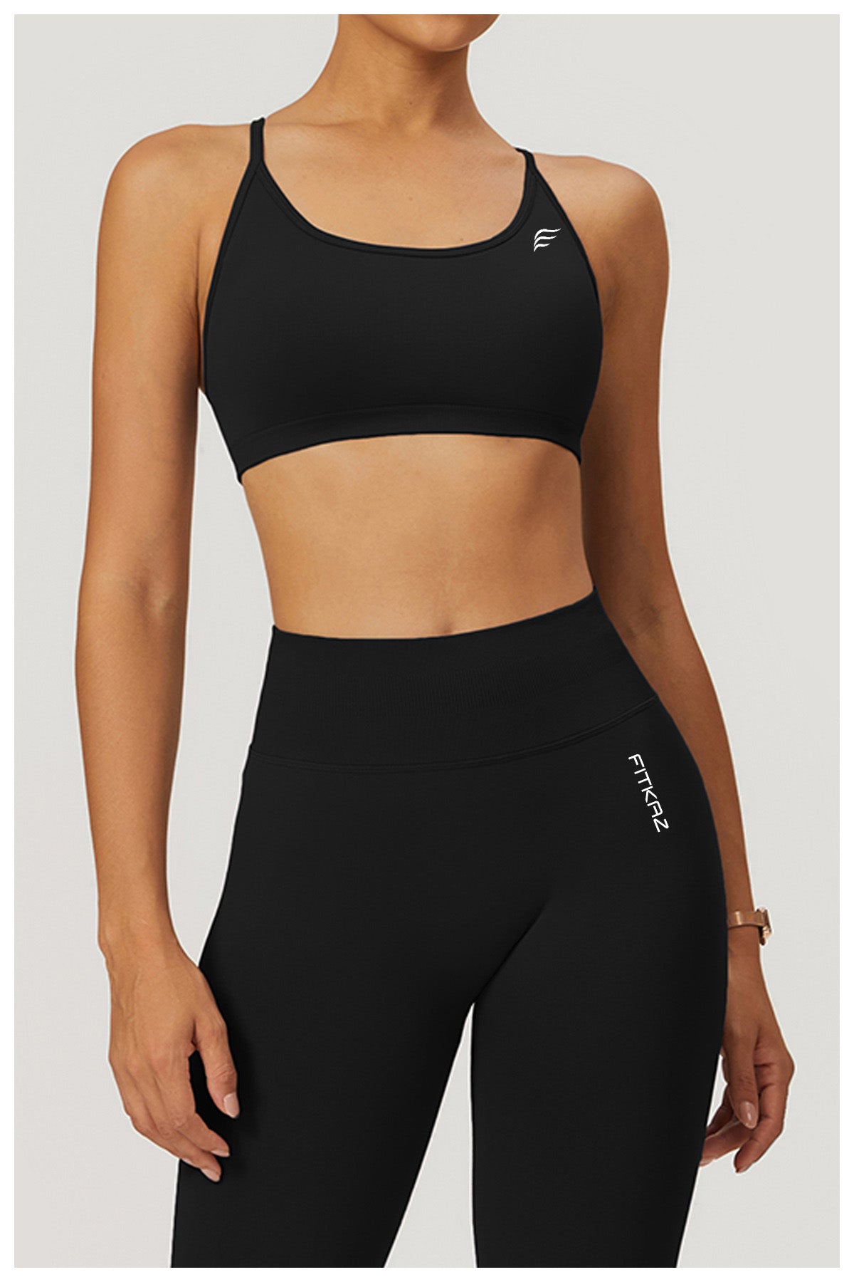 Seamless Knitted Star Crossed Back Beauty Sports Bra
