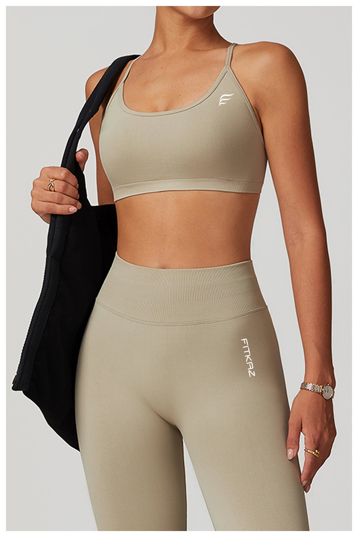 Seamless Knitted Star Crossed Back Beauty Sports Bra