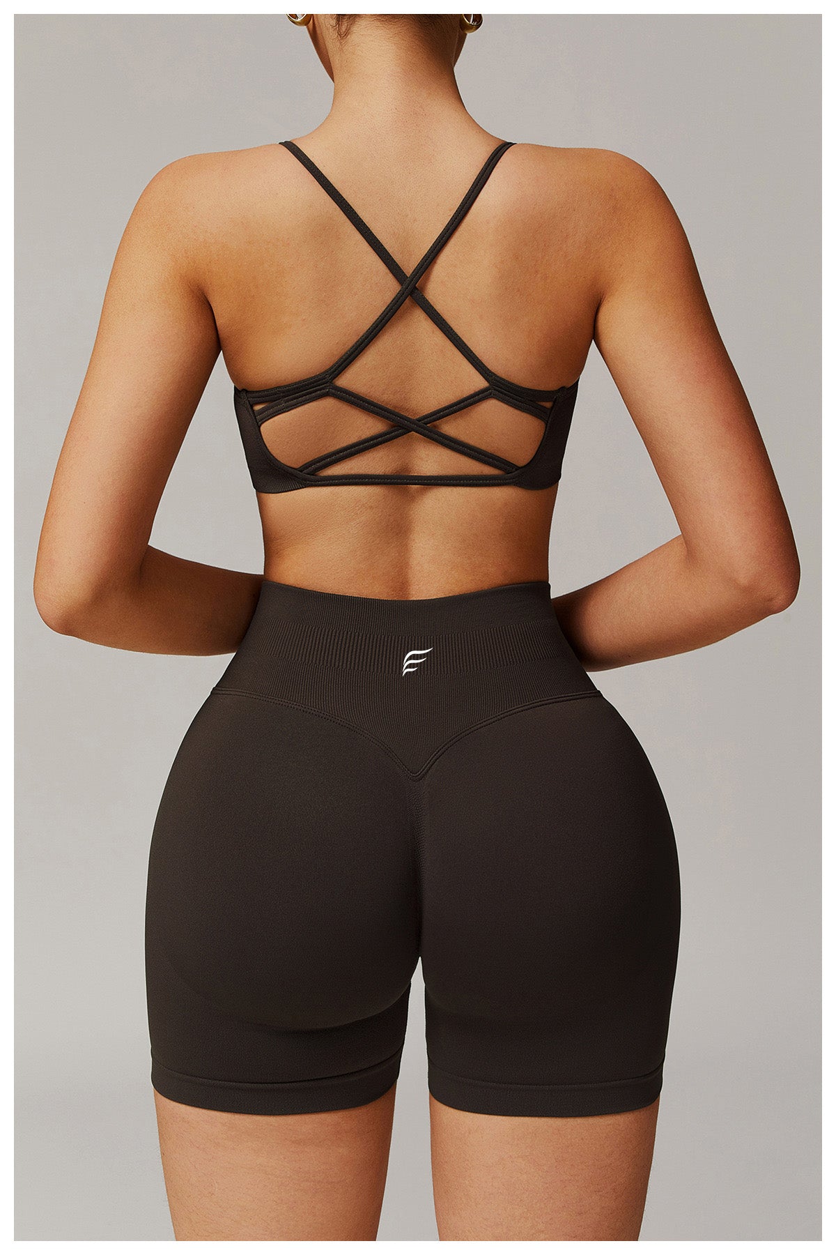 Seamless Knitted Star Crossed Back Beauty Sports Bra