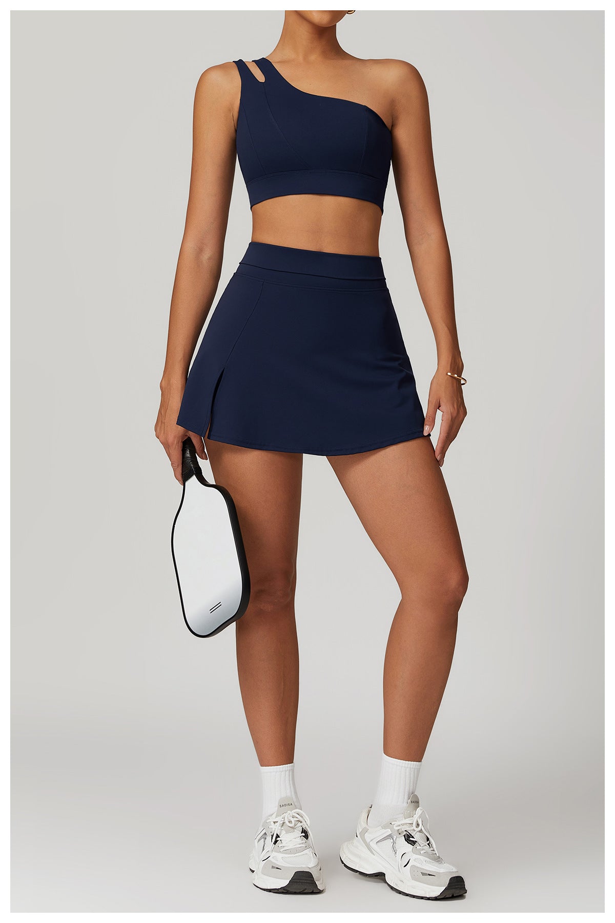 Irregular One Shoulder Thick Straps High Intensity Sports Bra