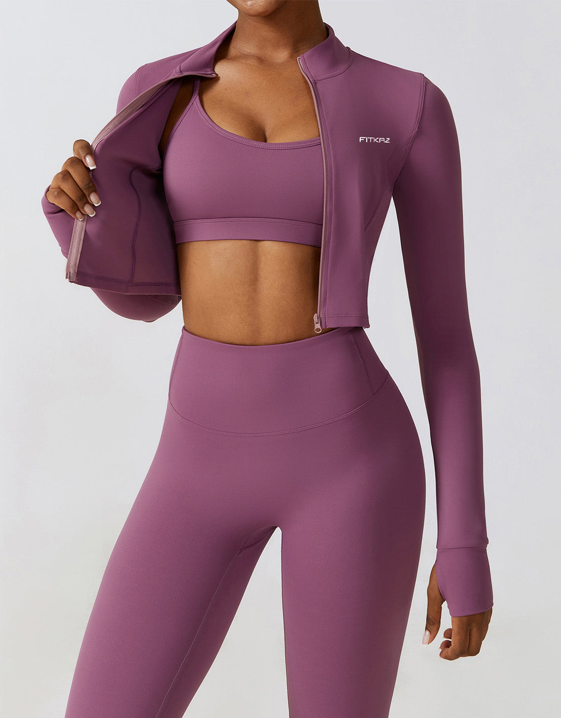 Quick Dry Crop Top Sports Jacket