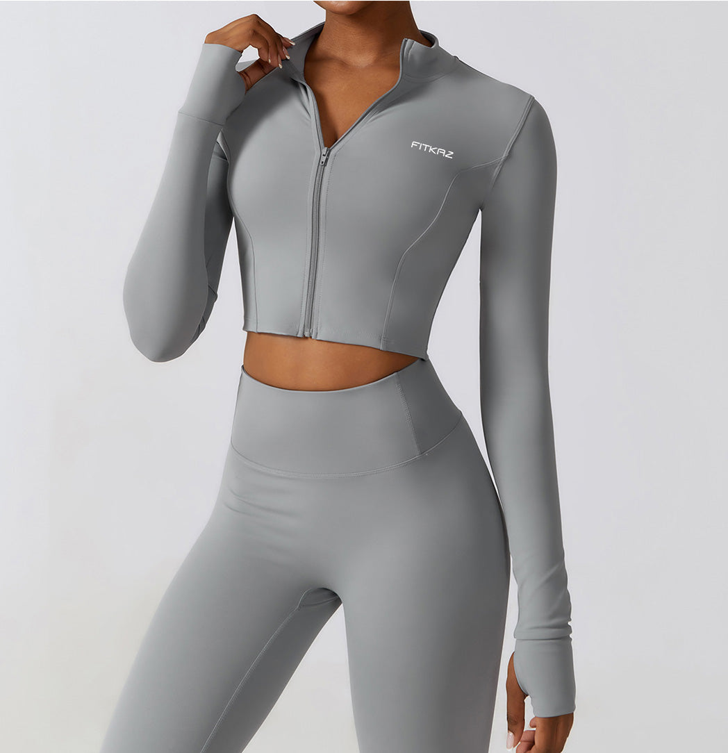 Quick Dry Crop Top Sports Jacket