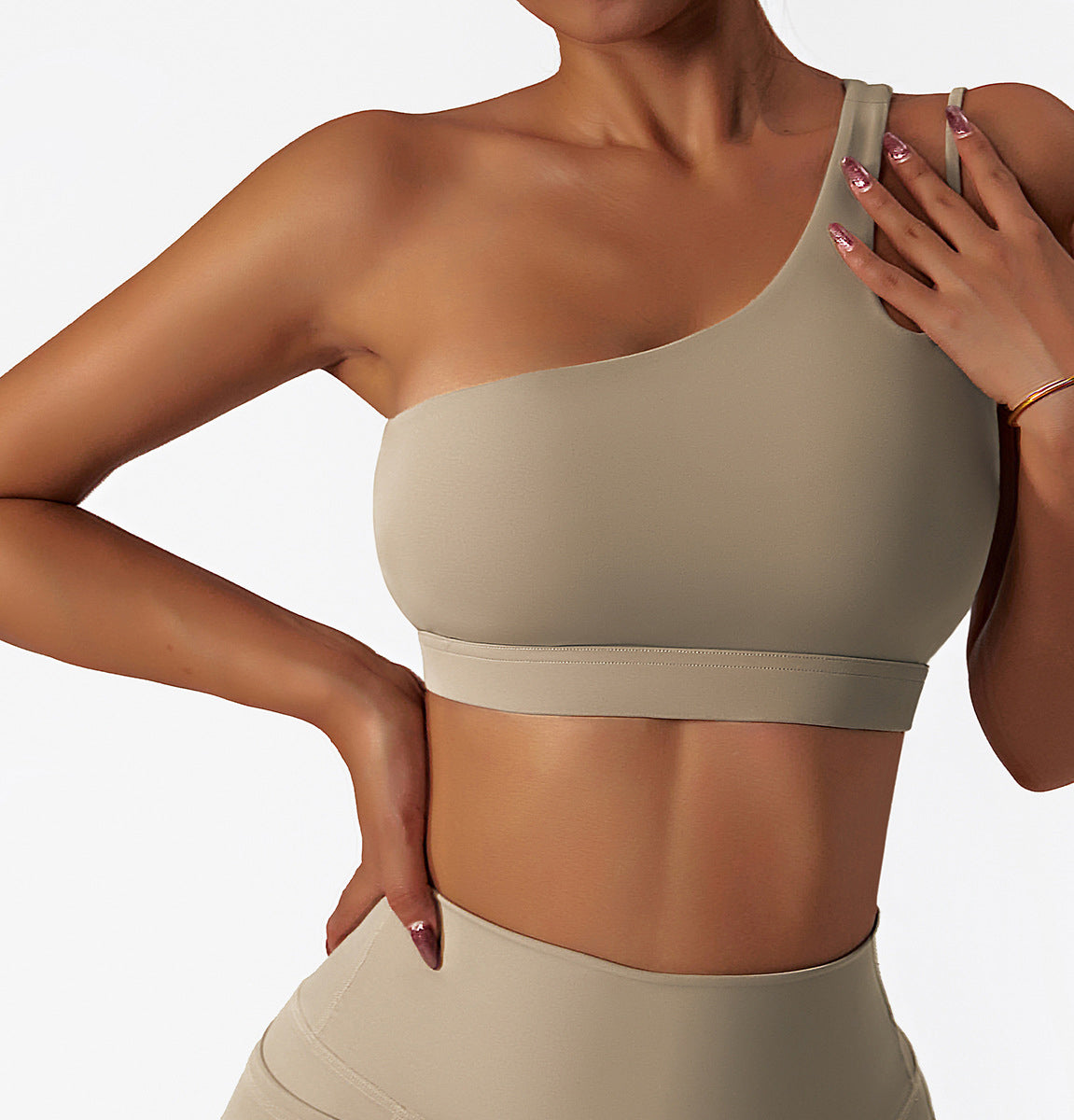Inrregular One Shoulder High Intensity Sports Bra