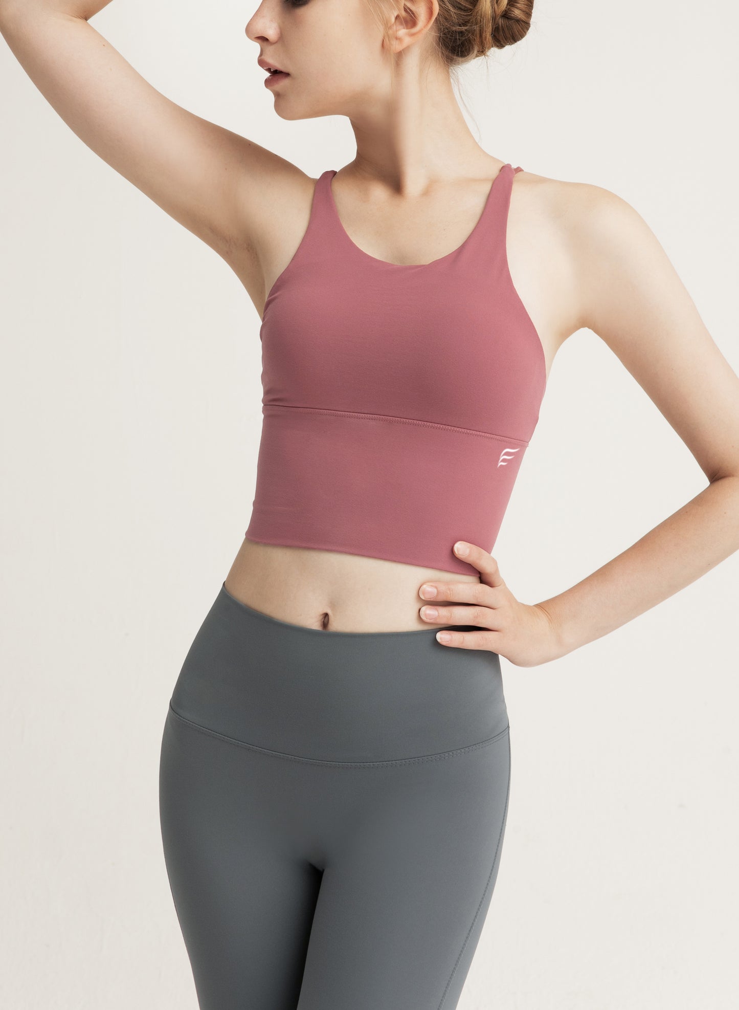Thin Straps Ladder Crossed Back Beauty Push Up Sports Bra