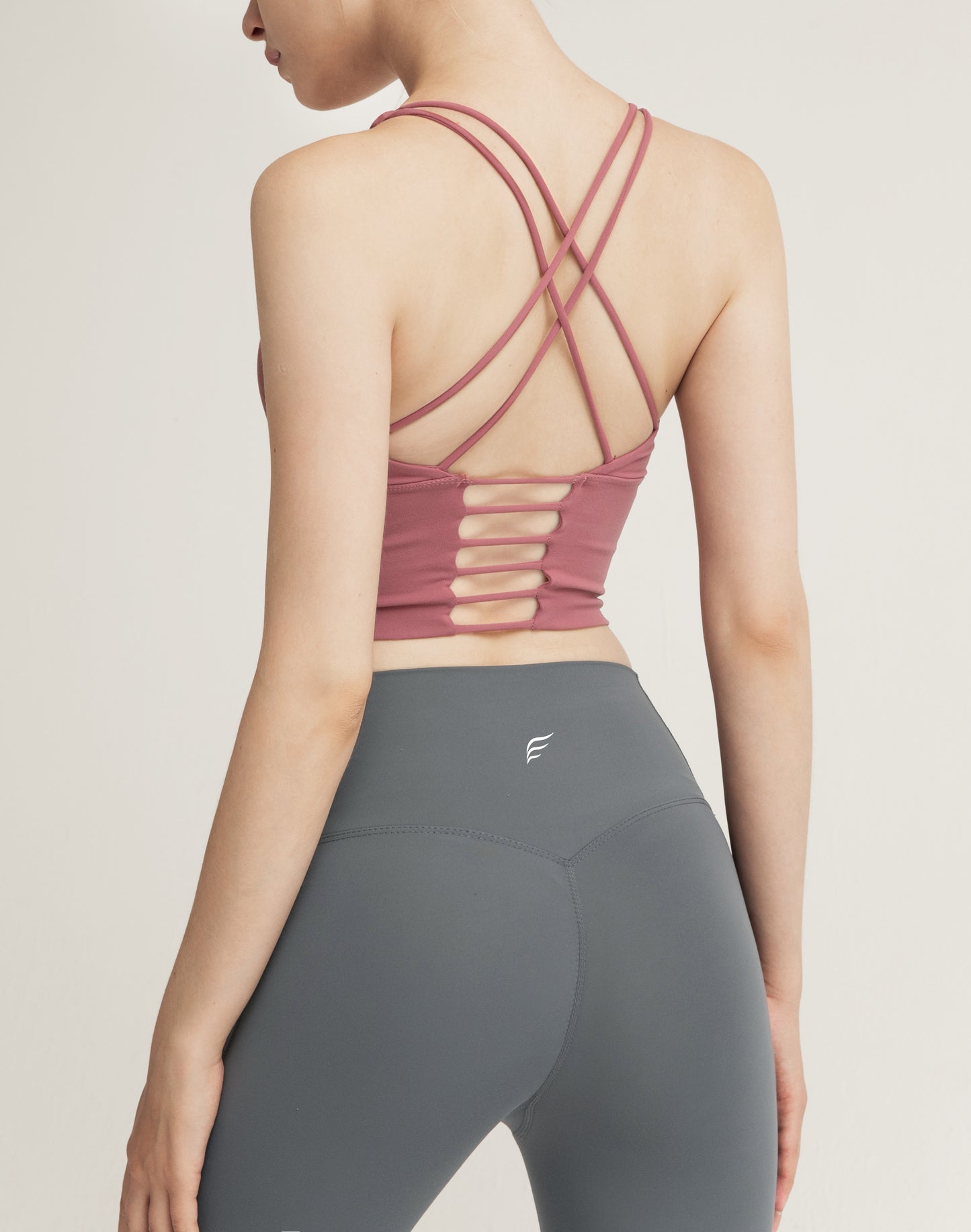 Thin Straps Ladder Crossed Back Beauty Push Up Sports Bra