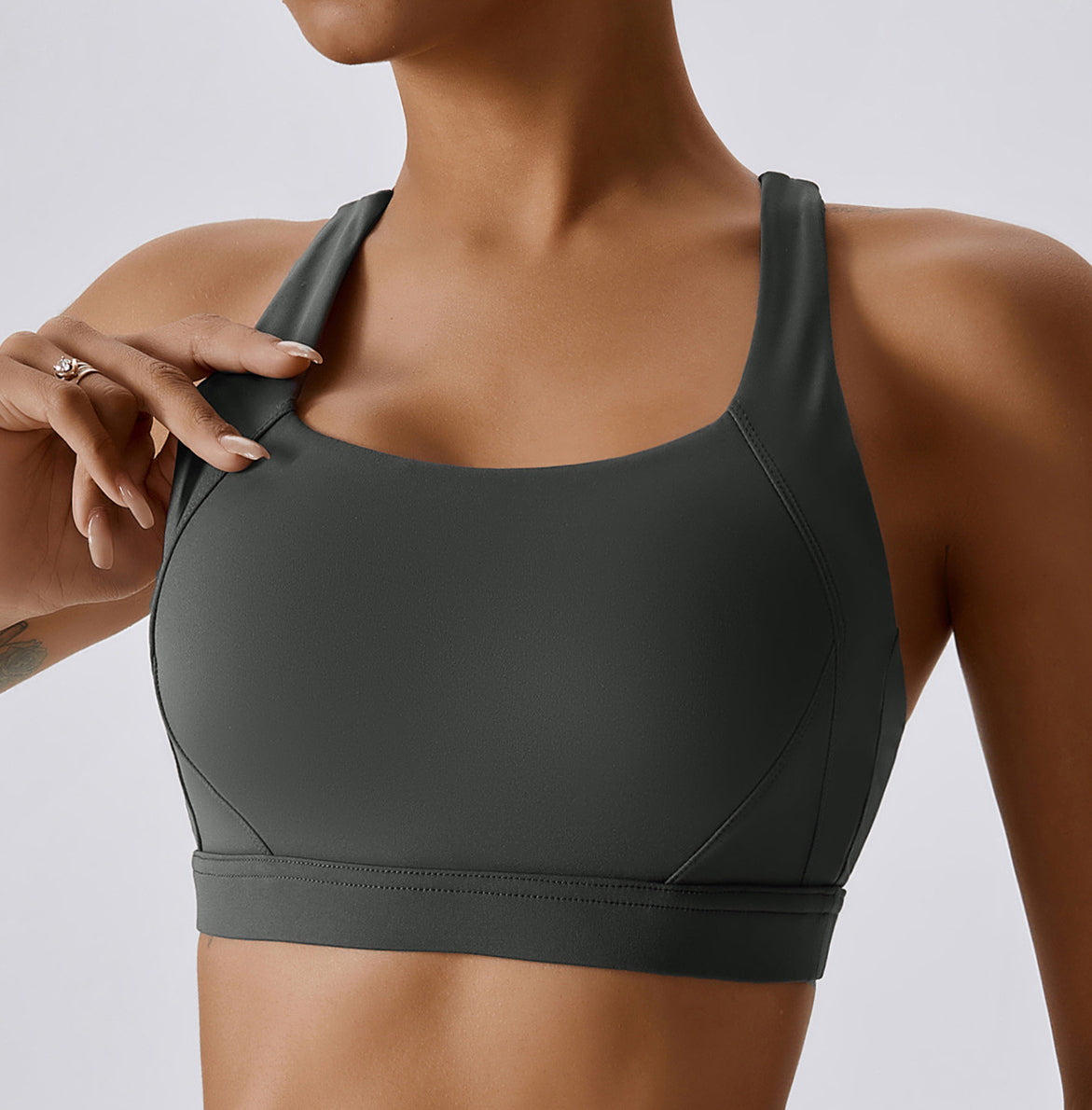 Crossed Back Beauty High Intensity Sports Bra