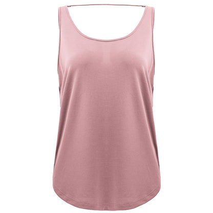 Thin Strapes Back Beauty Loose Vest Sports Top