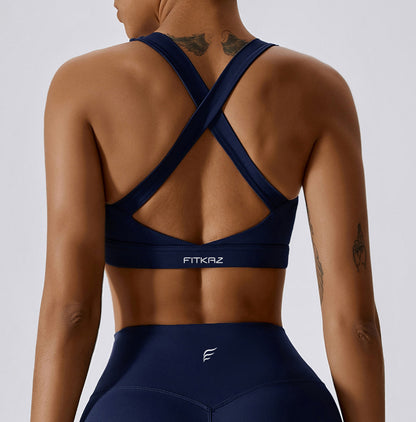Crossed Back Beauty High Intensity Sports Bra