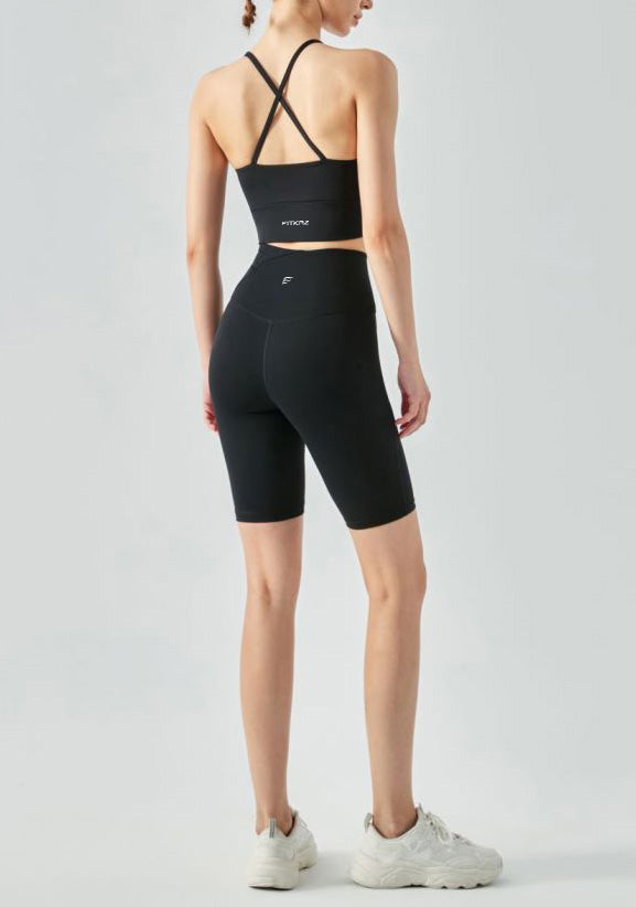 Halter Top Wrinkles Neck Sports Bra