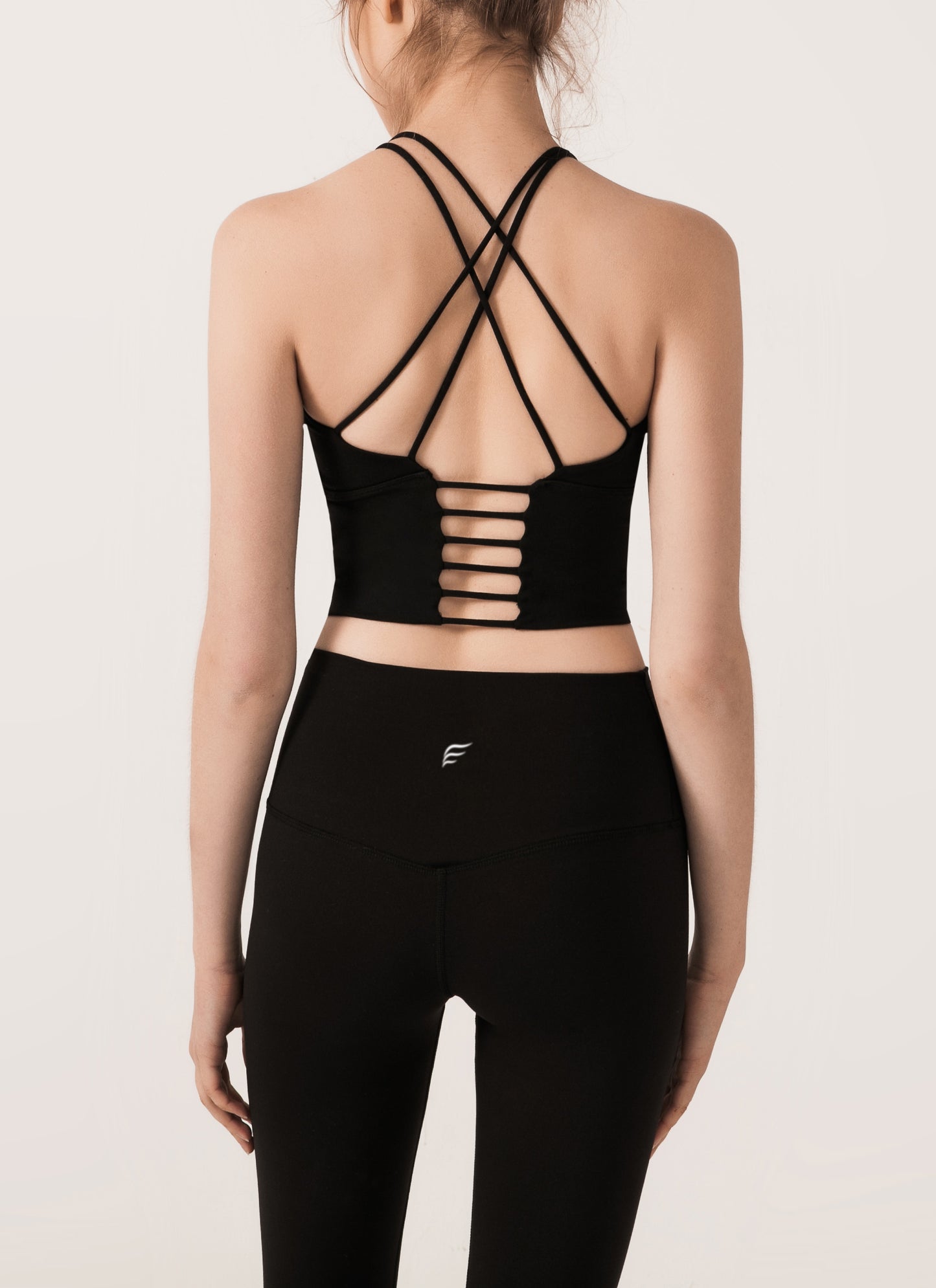 Thin Straps Ladder Crossed Back Beauty Push Up Sports Bra