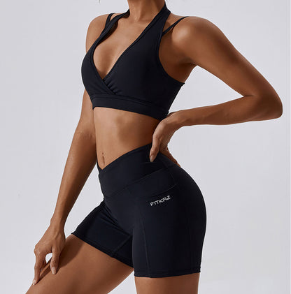 Quick Dry Breathable Deep V Sports Bra