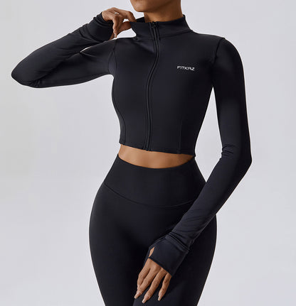 Quick Dry Crop Top Sports Jacket