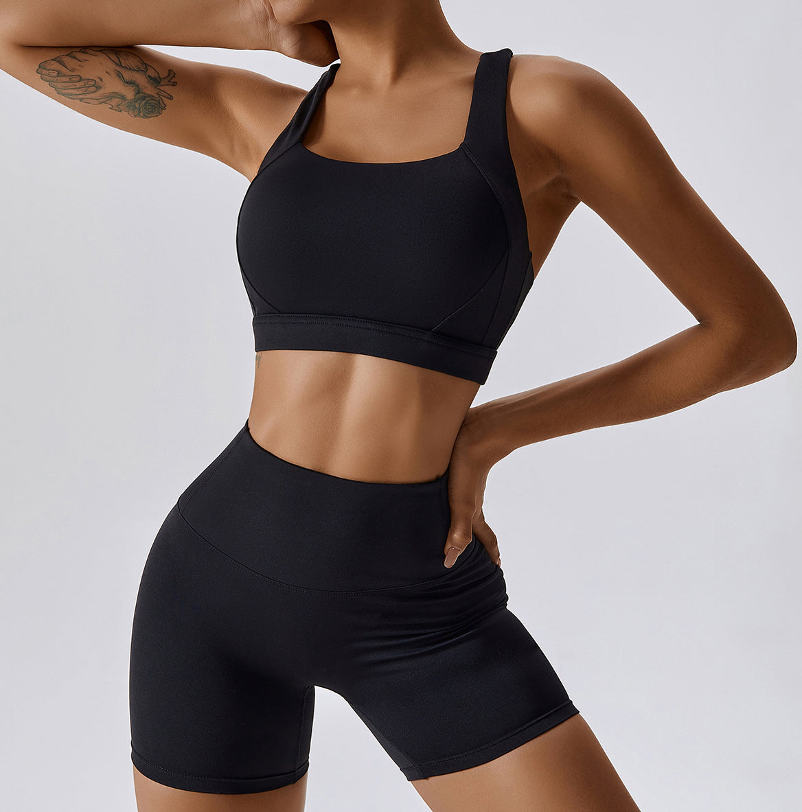 Crossed Back Beauty High Intensity Sports Bra