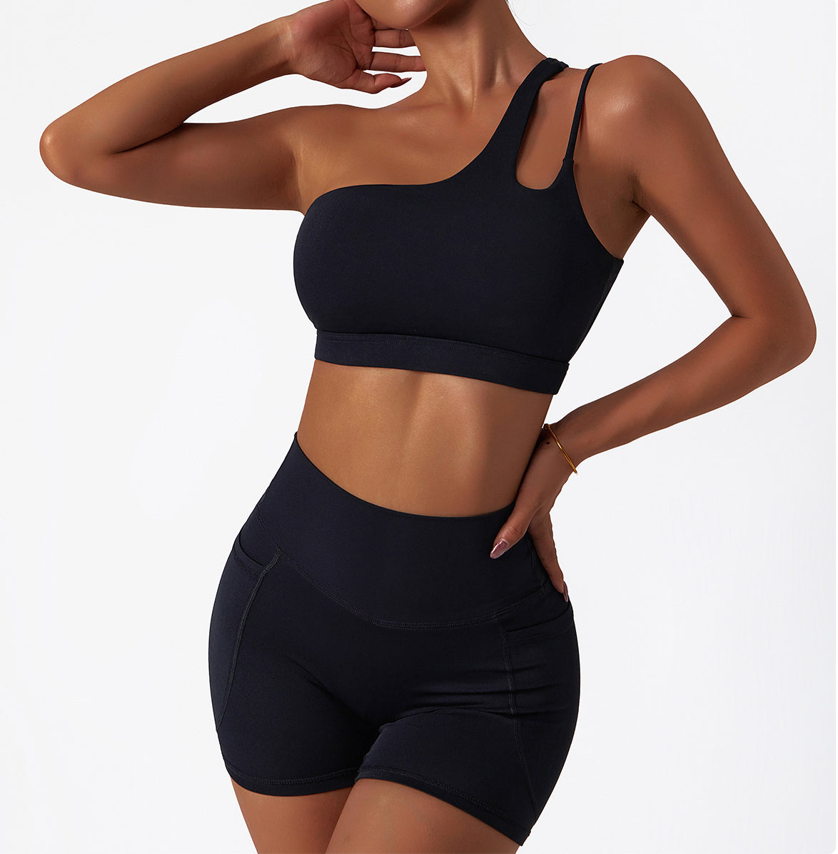 Inrregular One Shoulder High Intensity Sports Bra