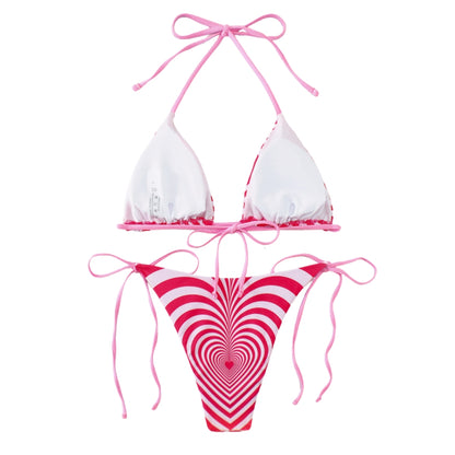 Y2K Love Vortex Straps Triangle Bikini