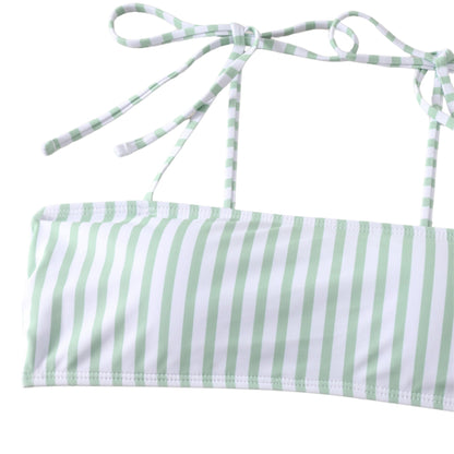 Flat Tube Top Shoulder Straps High Waist Bikini