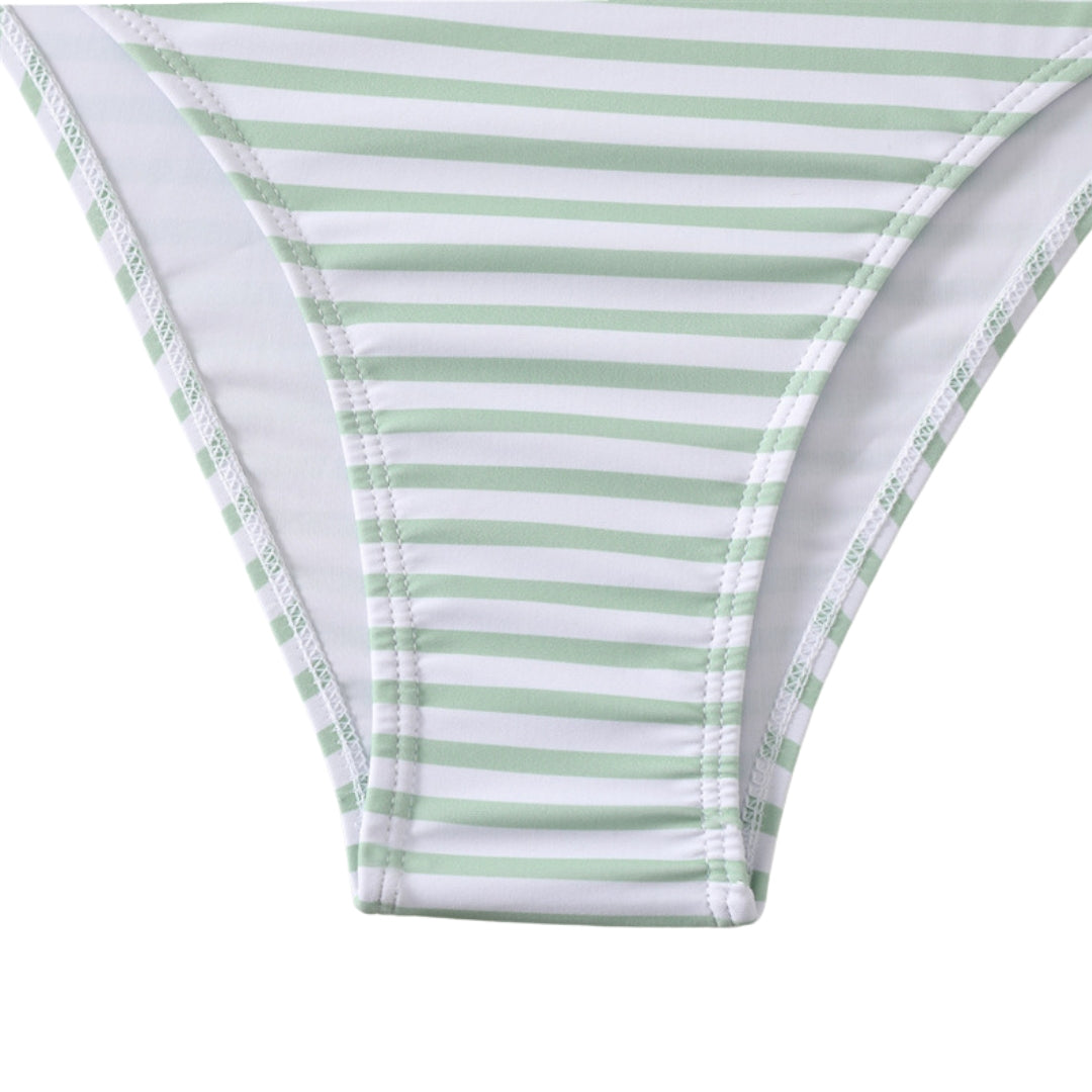 Flat Tube Top Shoulder Straps High Waist Bikini