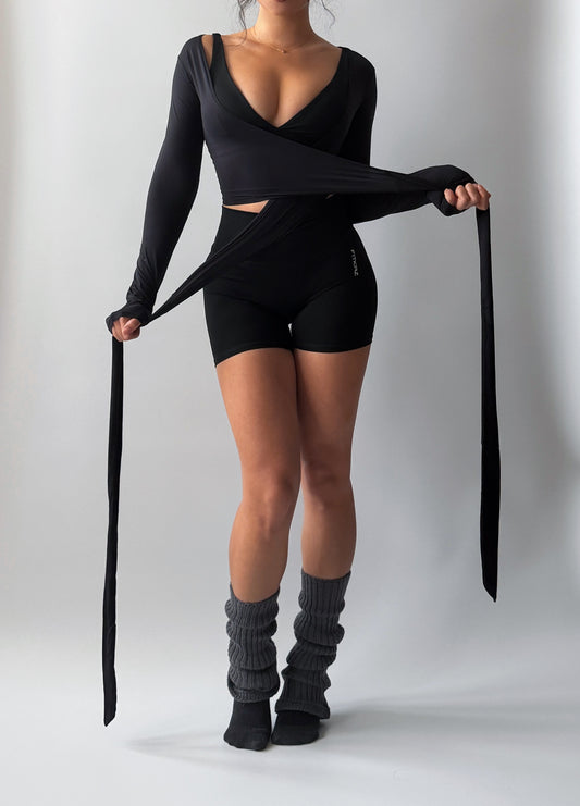 26’ Pilates Queen Wrap Top Black Pearl