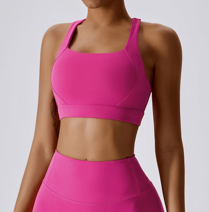 Crossed Back Beauty High Intensity Sports Bra