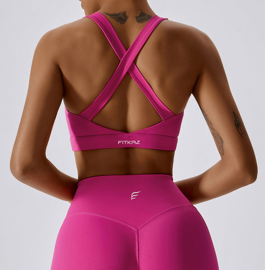 Crossed Back Beauty High Intensity Sports Bra