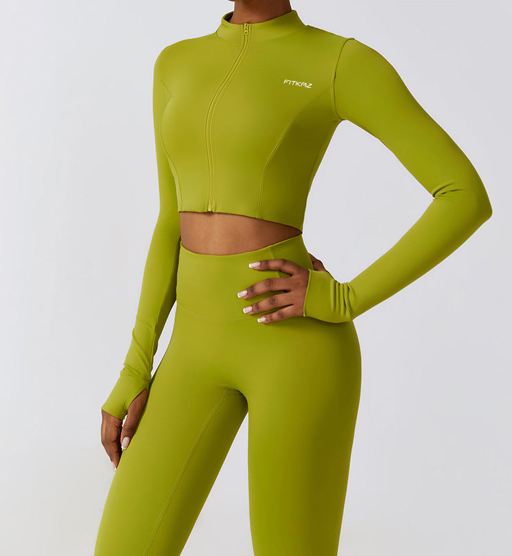 Quick Dry Crop Top Sports Jacket