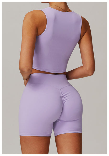 Thick Straps Flat Neck Tank Sports Top