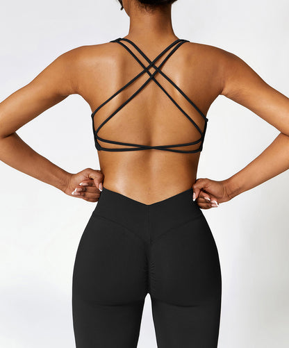 Flash Sale - Knitted High Intensity Crossed Back Sports Bra