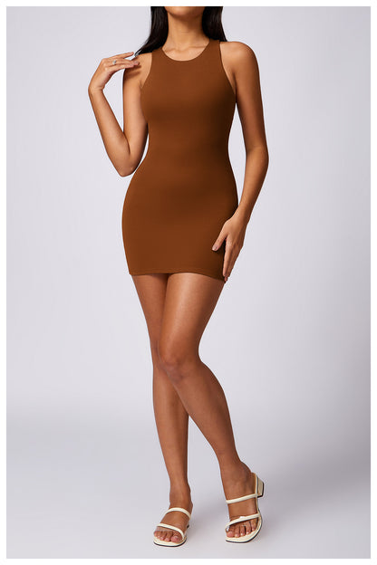 Basic Beauty Racer Back Slim Fit Slip Dress