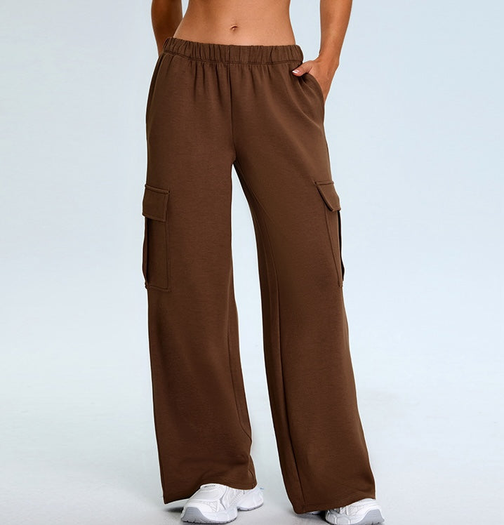 Soft Touch Winter Pockets Loose Straight Cut Sports Pants