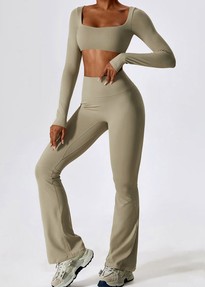SkinTouch Square Neck Long Sleeves Sports Bra