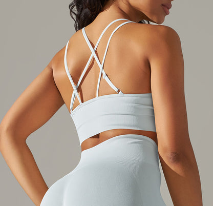 Happy Price Series Vertical Line Stretchy 4 Piece Sports Set