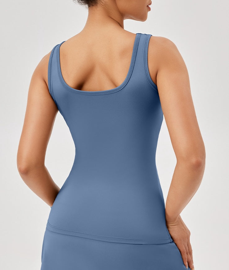 Thick Shoulder Straps Tight Waist Sports Vest Top