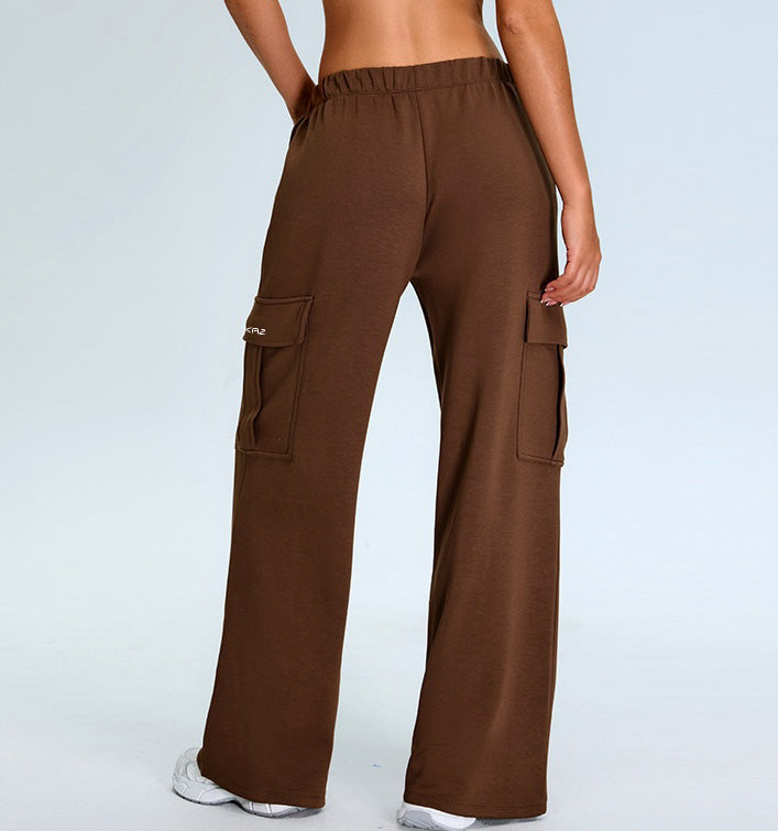 Soft Touch Winter Pockets Loose Straight Cut Sports Pants