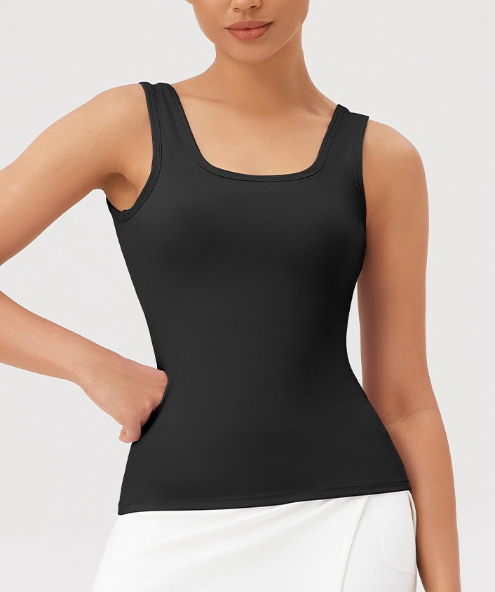 Thick Shoulder Straps Tight Waist Sports Vest Top