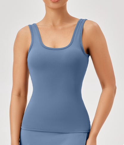 Thick Shoulder Straps Tight Waist Sports Vest Top