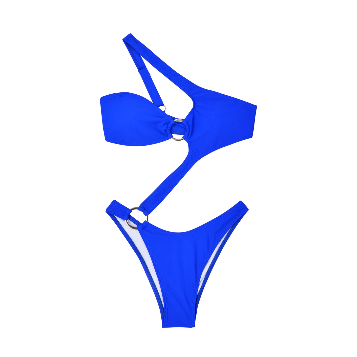 Buckles Irregular Splicing One Piece Swimsuit