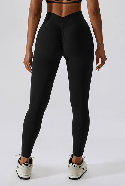 Flash Sale - Skin Touch V Shape Waist Peach Booty Leggings