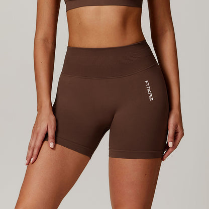 Seamless Knitted Mid High Waist High Intensity Peach Booty Sports Short