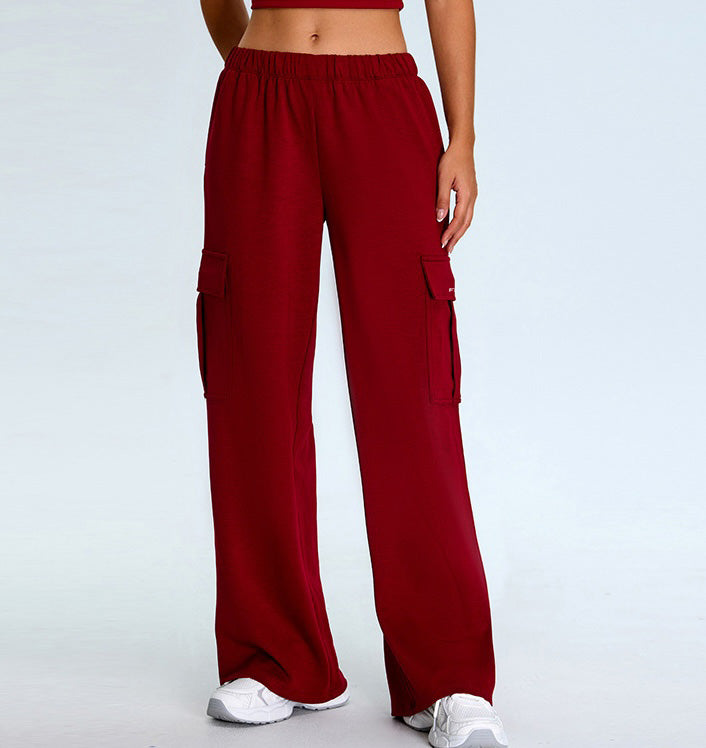 Soft Touch Winter Pockets Loose Straight Cut Sports Pants