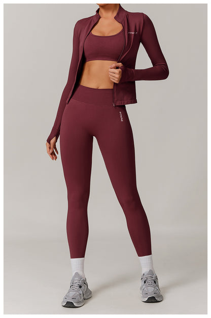 Knitted Seamless V Shape Back Peach Booty Leggings