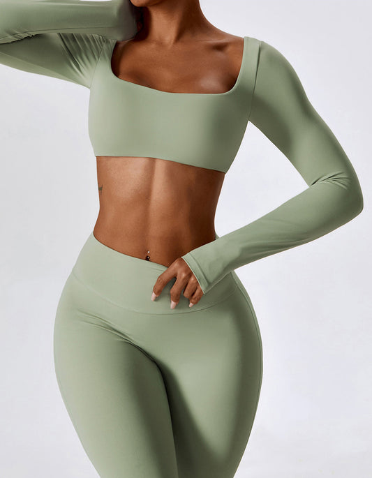 SkinTouch Square Neck Long Sleeves Sports Bra