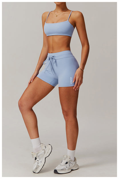 Ultra Soft High Elasticity Thin Straps Flat Tube Sports Bra