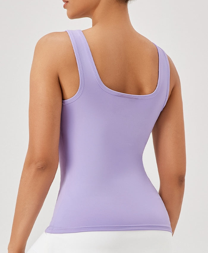 Thick Shoulder Straps Tight Waist Sports Vest Top