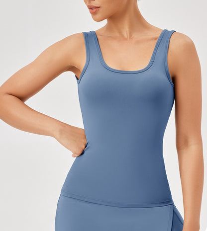 Thick Shoulder Straps Tight Waist Sports Vest Top