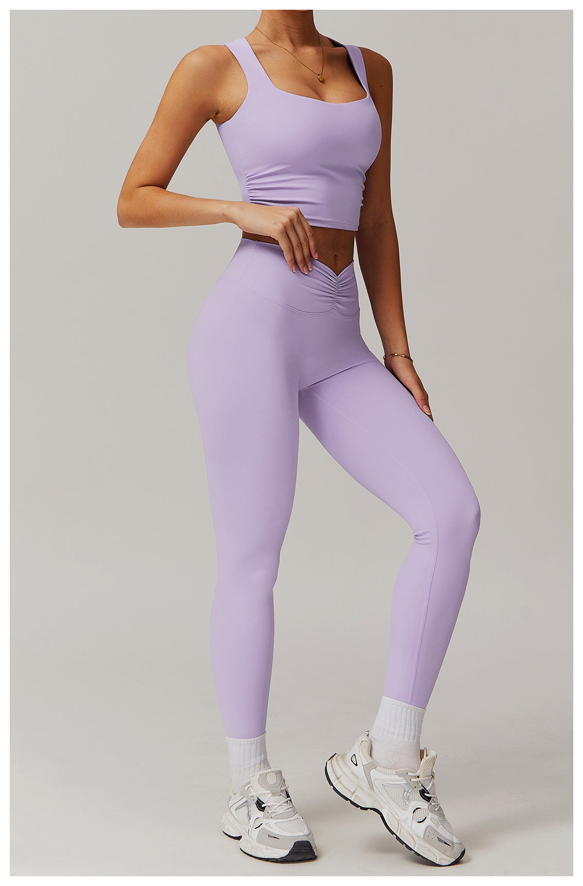 Thick Straps Flat Neck Tank Sports Top