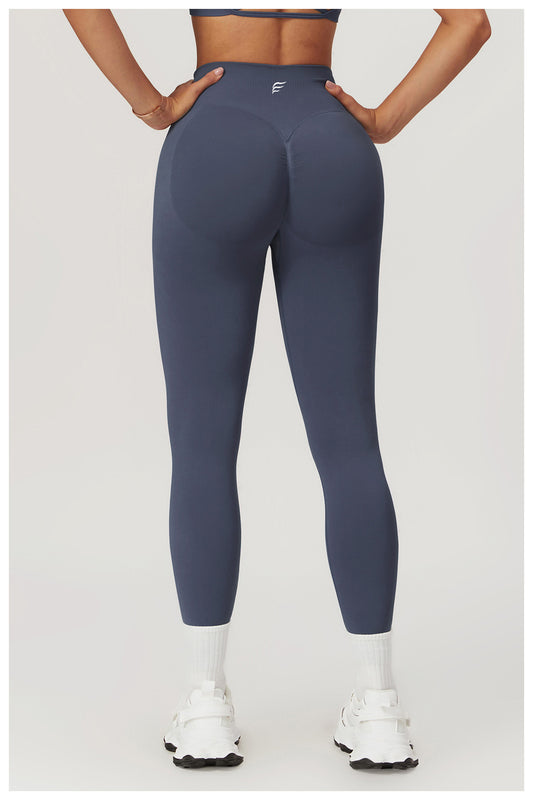 Seamless Knitted Mid High Waist High Intensity Peach Booty Sports Leggings